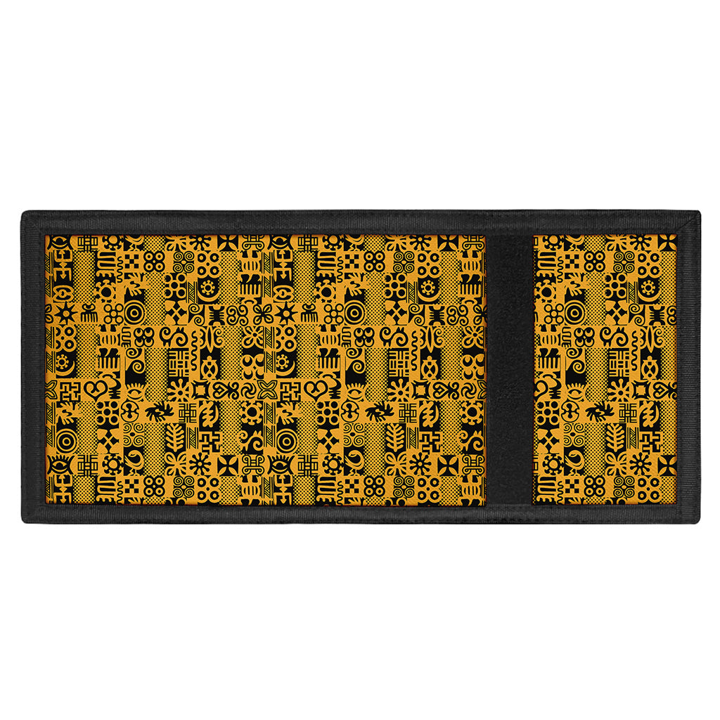 West African Adinkra Tribe Symbols Trifold Wallet