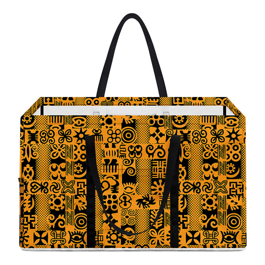 West African Adinkra Tribe Symbols Utility Tote Bag
