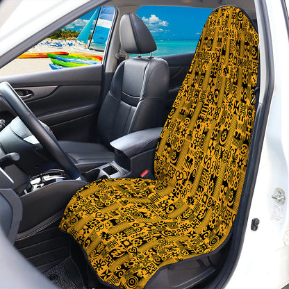West African Adinkra Tribe Symbols Waterproof Car Seat Cover