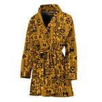 West African Adinkra Tribe Symbols Women's Bathrobe