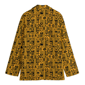 West African Adinkra Tribe Symbols Women's Blazer