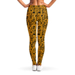 West African Adinkra Tribe Symbols Women's Leggings