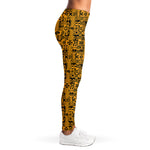 West African Adinkra Tribe Symbols Women's Leggings