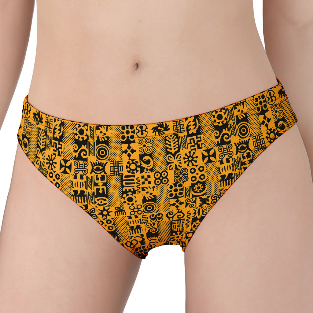 West African Adinkra Tribe Symbols Women's Panties