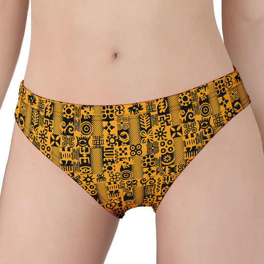 West African Adinkra Tribe Symbols Women's Panties