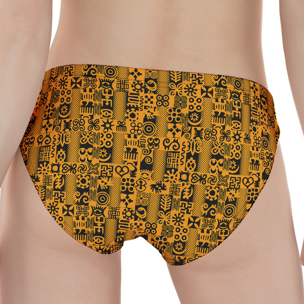 West African Adinkra Tribe Symbols Women's Panties