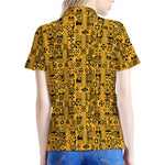 West African Adinkra Tribe Symbols Women's Polo Shirt