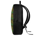 West African Kente Tribal Pattern Print 17 Inch Backpack