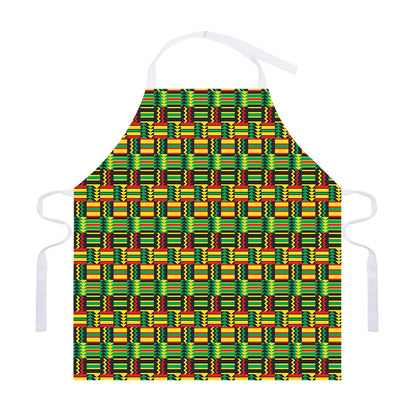 West African Kente Tribal Pattern Print Adjustable Apron