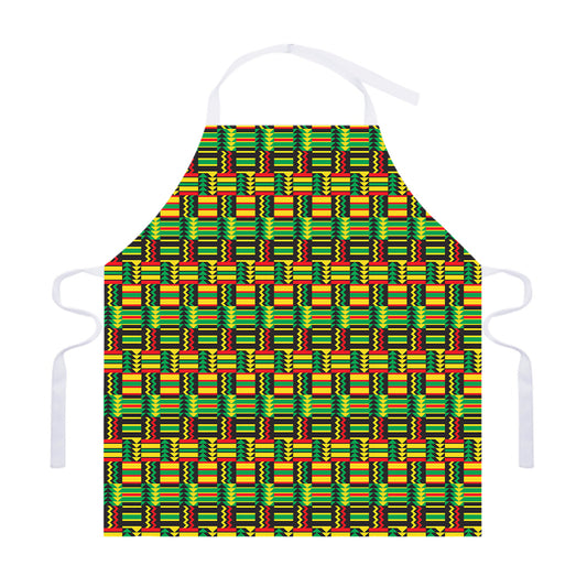 West African Kente Tribal Pattern Print Adjustable Apron
