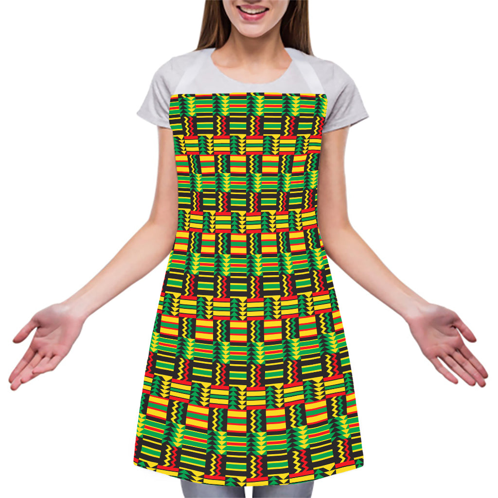 West African Kente Tribal Pattern Print Adjustable Apron