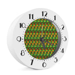 West African Kente Tribal Pattern Print Alarm Clock