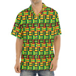 West African Kente Tribal Pattern Print Aloha Shirt