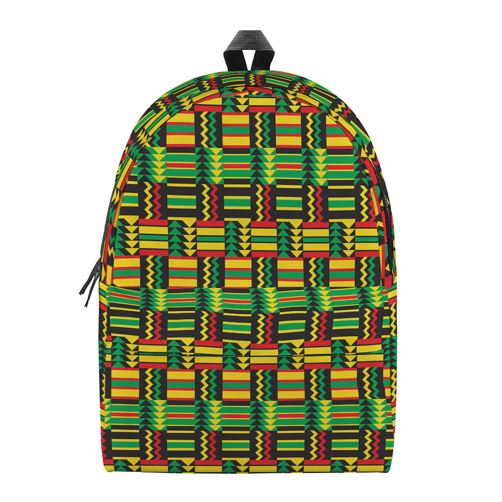 West African Kente Tribal Pattern Print Backpack