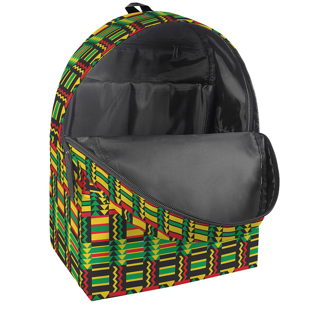 West African Kente Tribal Pattern Print Backpack