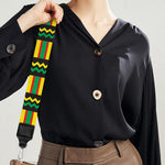 West African Kente Tribal Pattern Print Bag Strap
