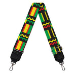 West African Kente Tribal Pattern Print Bag Strap
