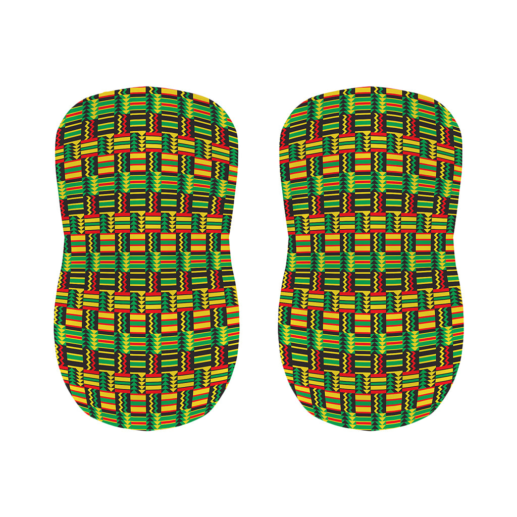 West African Kente Tribal Pattern Print Bar Stool Covers