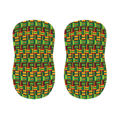 West African Kente Tribal Pattern Print Bar Stool Covers