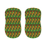 West African Kente Tribal Pattern Print Bar Stool Covers