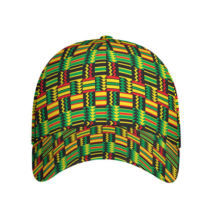West African Kente Tribal Pattern Print Baseball Cap