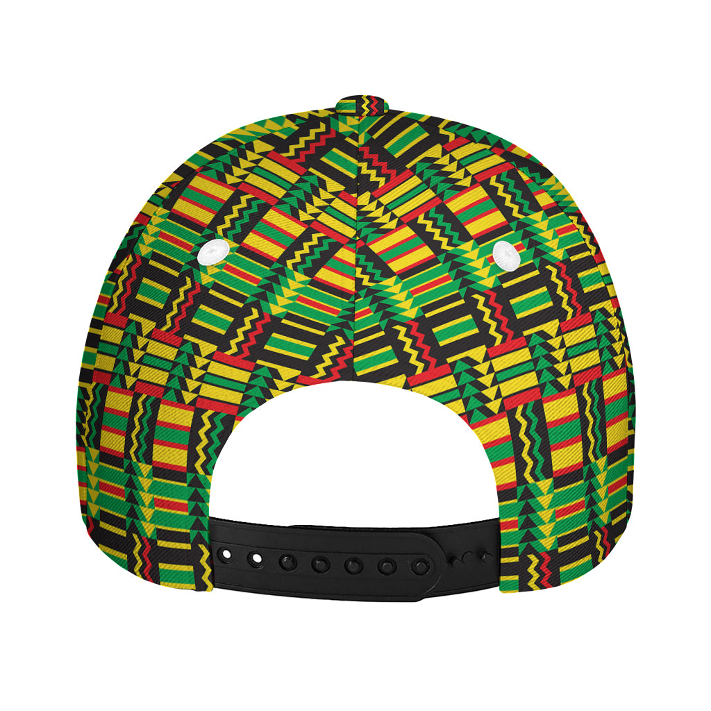 West African Kente Tribal Pattern Print Baseball Cap