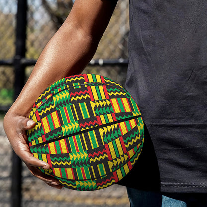 West African Kente Tribal Pattern Print Basketball