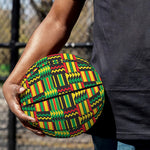West African Kente Tribal Pattern Print Basketball