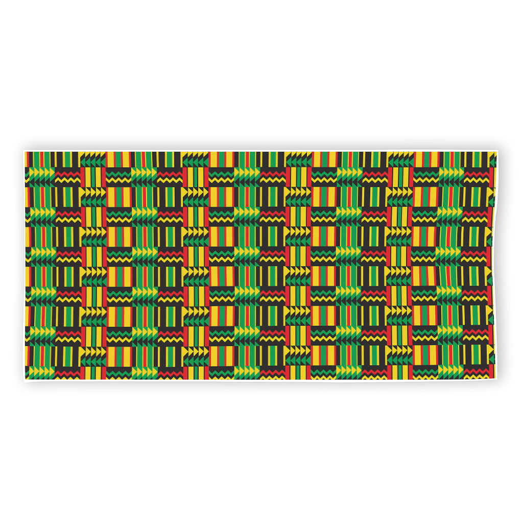 West African Kente Tribal Pattern Print Beach Towel