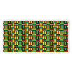 West African Kente Tribal Pattern Print Beach Towel