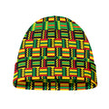 West African Kente Tribal Pattern Print Beanie
