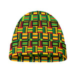 West African Kente Tribal Pattern Print Beanie