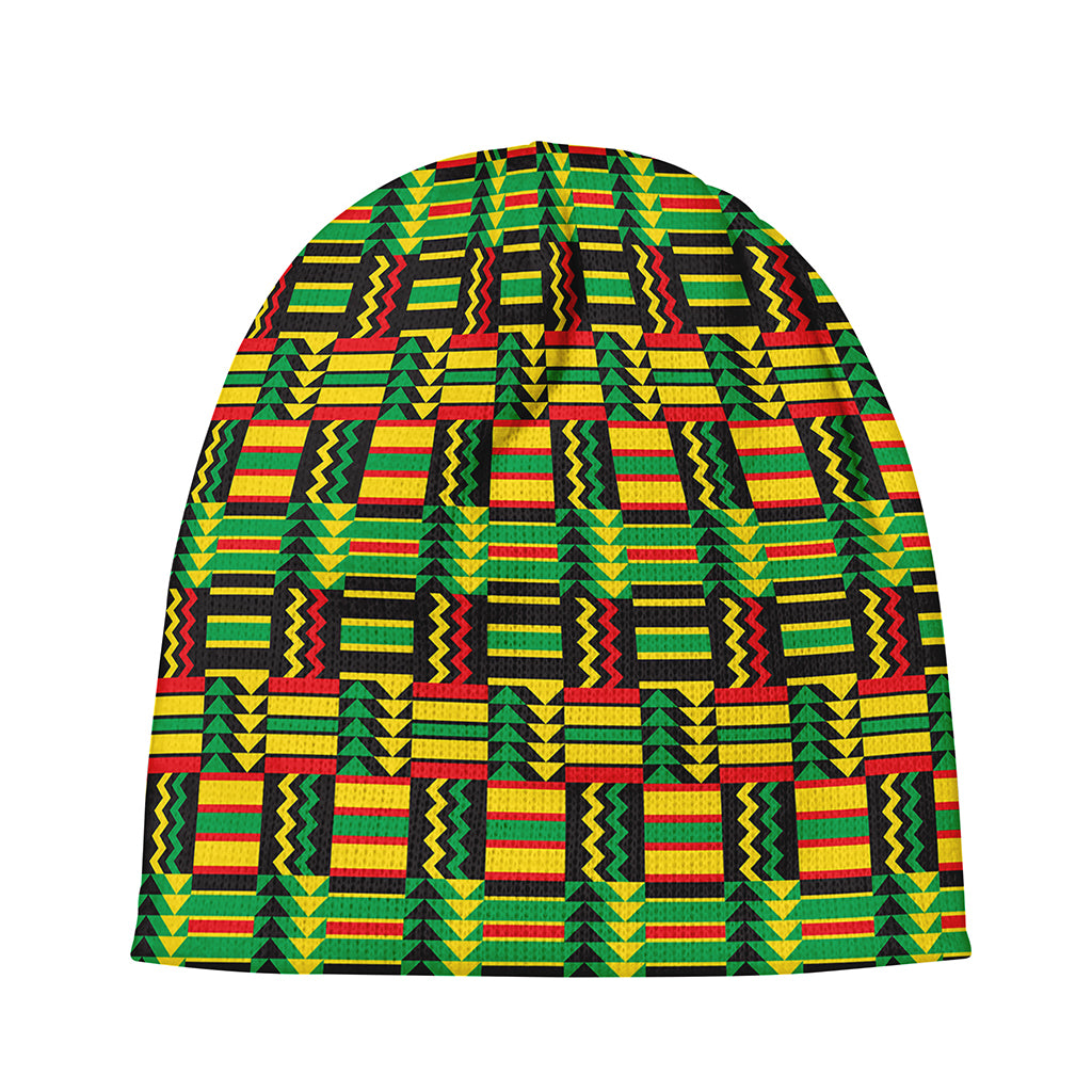 West African Kente Tribal Pattern Print Beanie
