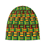 West African Kente Tribal Pattern Print Beanie