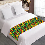 West African Kente Tribal Pattern Print Bed Runner