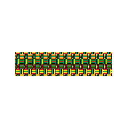 West African Kente Tribal Pattern Print Bed Runner