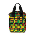 West African Kente Tribal Pattern Print Bible Tote Bag