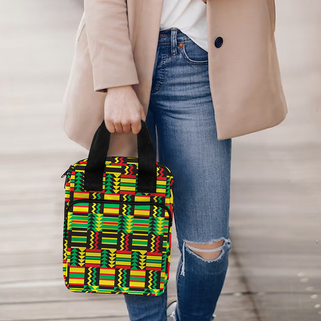 West African Kente Tribal Pattern Print Bible Tote Bag
