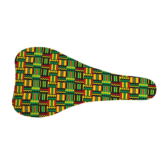 West African Kente Tribal Pattern Print Bicycle Seat Cover