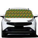 West African Kente Tribal Pattern Print Car Windshield Snow Cover