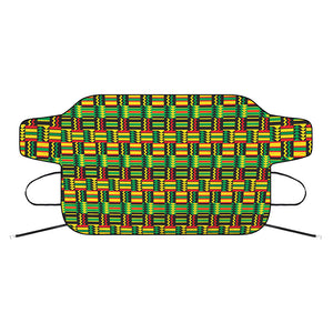 West African Kente Tribal Pattern Print Car Windshield Snow Cover