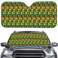 West African Kente Tribal Pattern Print Car Windshield Sun Shade
