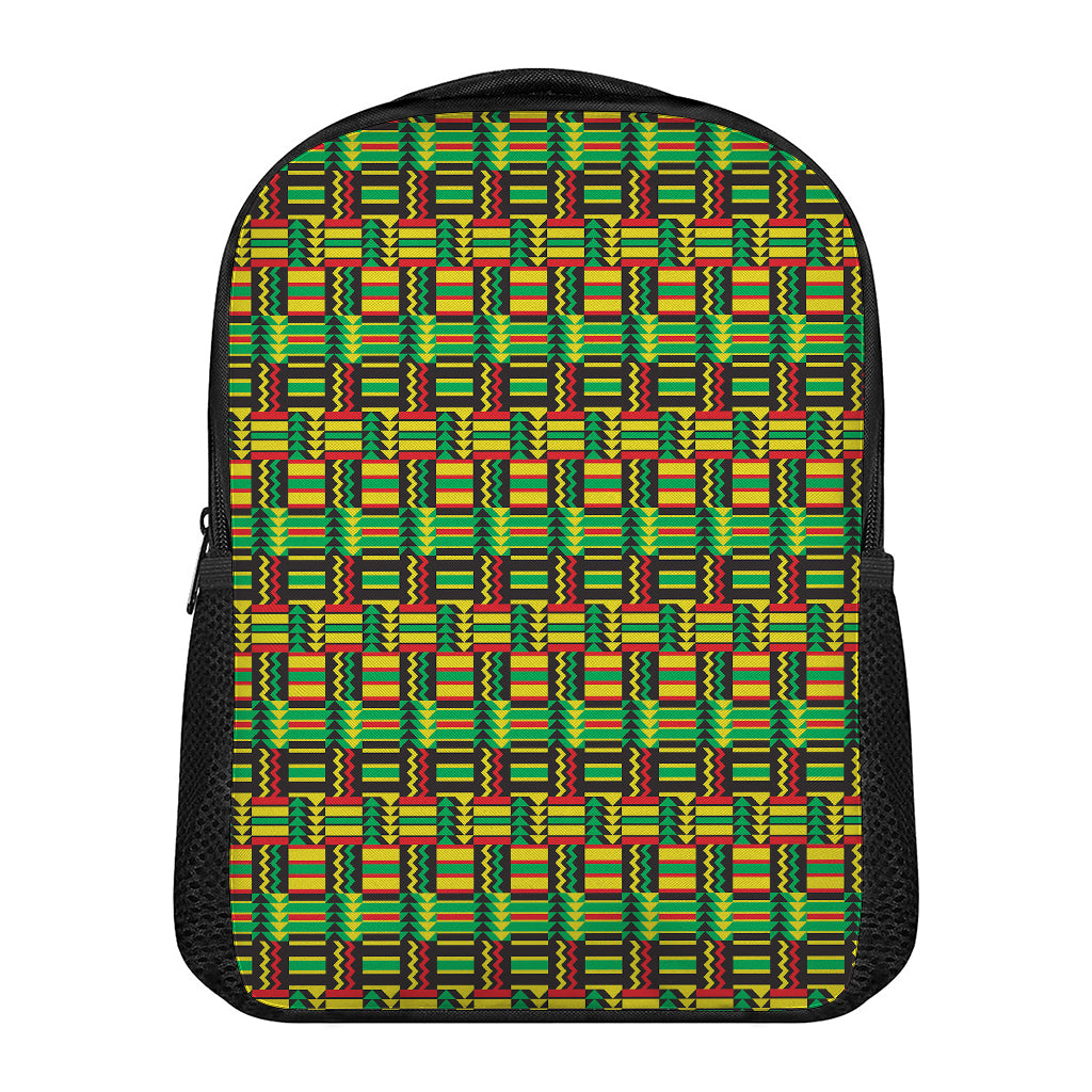 West African Kente Tribal Pattern Print Casual Backpack
