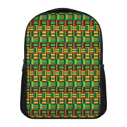 West African Kente Tribal Pattern Print Casual Backpack