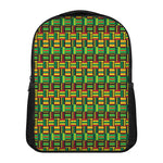 West African Kente Tribal Pattern Print Casual Backpack