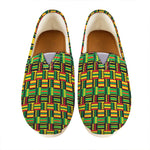 West African Kente Tribal Pattern Print Casual Shoes