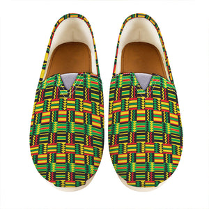 West African Kente Tribal Pattern Print Casual Shoes