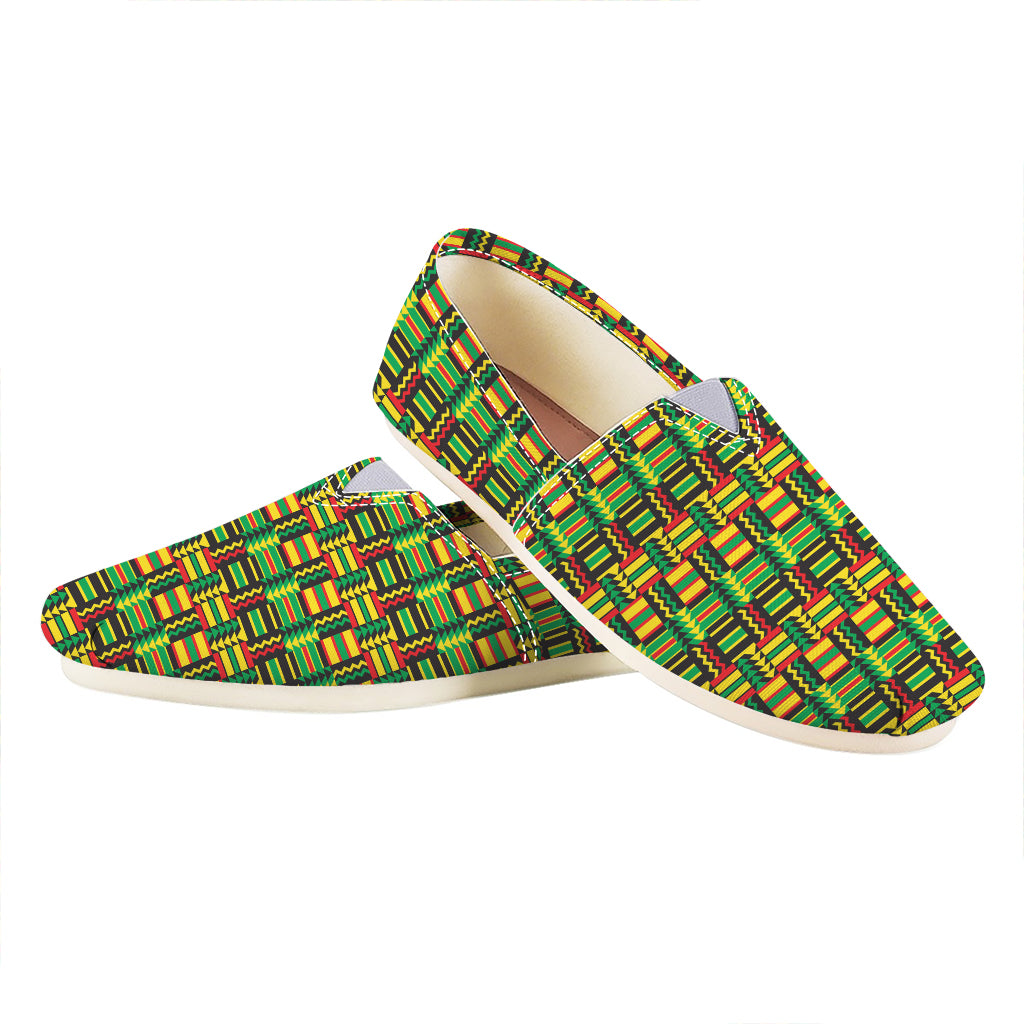 West African Kente Tribal Pattern Print Casual Shoes