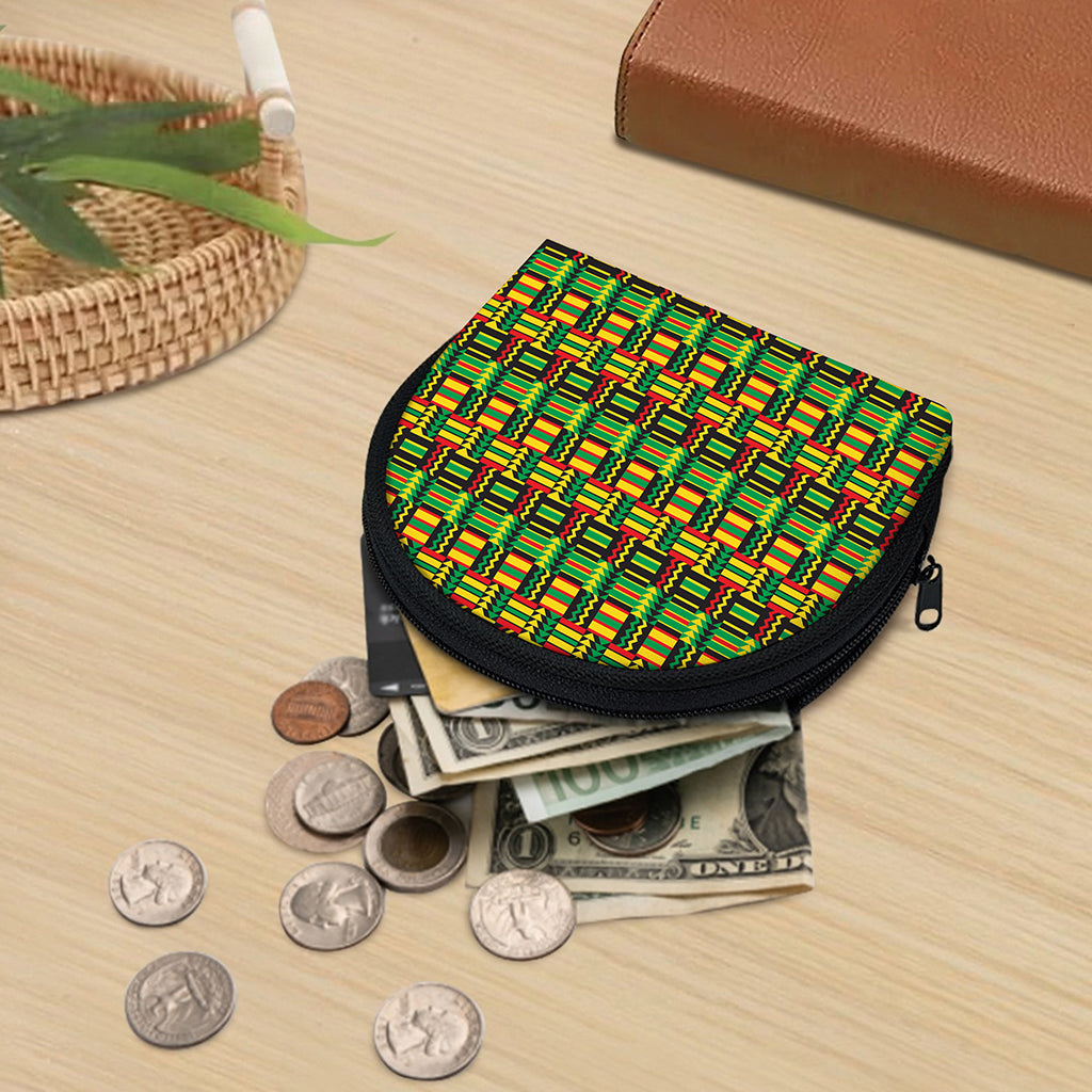 West African Kente Tribal Pattern Print Coin Purse
