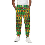 West African Kente Tribal Pattern Print Cotton Pants